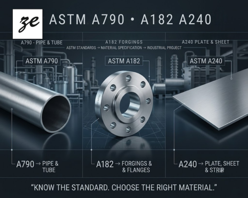 ASTM A790, A182 & A240 Stainless Steel Standards